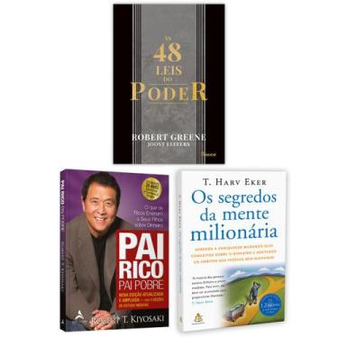 Imagem de Kit 3livros, Pai Rico, Pai Pobre + As 48 leis do Poder + Os Segredos D