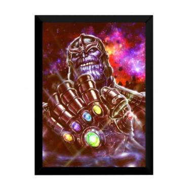 Imagem de Quadro Marvel Vingadores Ultimato Arte Thanos Moldurado - Fanarte