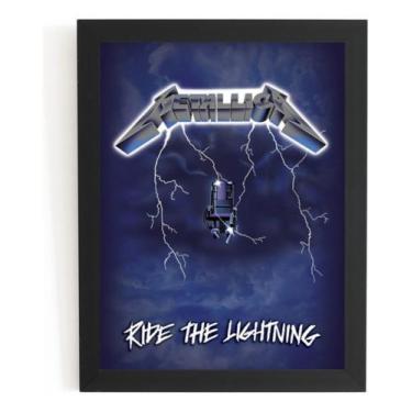 Imagem de Quadro Metallica Ride The Lightning Poster Moldura 44x32cm - Fanarte