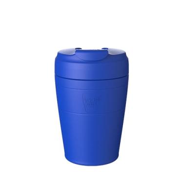 Imagem de KeepCup Caneca de viagem Commuter - Copo de café reutilizável de aço inoxidável isolado com tampa flip à prova de derramamento - 340 ml - Azul elétrico