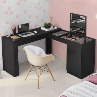 Imagem de Escrivaninha com 1 Penteadeira Star Belaflex Preto