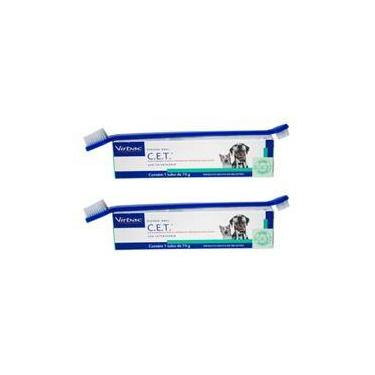 Imagem de Combo 2 Pasta Dental Virbac Enzimática CET para Cães e Gatos - 70 g