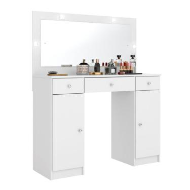 Imagem de Penteadeira Camarim Com Led Carisma Branco Demóbile Branco