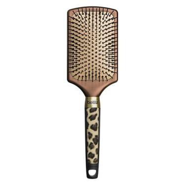 Imagem de Escova de Cabelo Racket Raquete Oncinha Dourado Gold Belliz