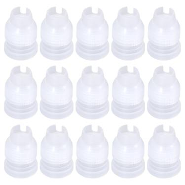 Imagem de Acopladores de saco de confeitar 15 peças, pontas de sacos de confeitar transparentes, acoplador de ponta de tubo de plástico para sacos de confeitar e bicos de confeiteiro, suporte pequeno para