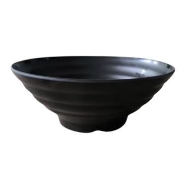 Imagem de 2 Bowl Oriental 1000ml Tigela Redonda em Melamina Preto 1L