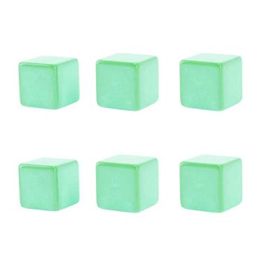 Imagem de Dados Em Branco, Ampla Aplicabilidade Dados Inacabados 6 PCS 6 Lados de Plástico para Jogos de Tabuleiro (Verde)