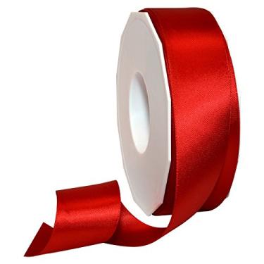 Imagem de Morex Ribbon 08838/50-250 fita de cetim dupla face 3,8 cm x 50 metros fita vermelha para embrulho de presente, cartões de presente de aniversário, vestido de cetim para mulheres, fitas de seda para artesanato, presentes de casamento para casal