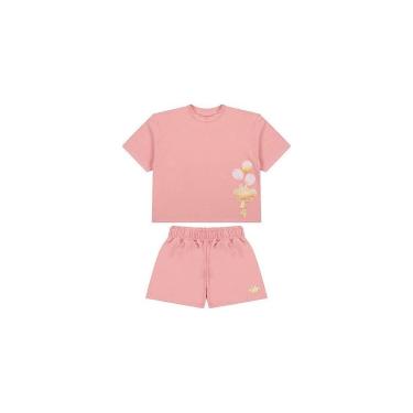 Imagem de Conjunto Curto Lilica Ripilica Blusa e Short Fun Kids Rosa-Feminino