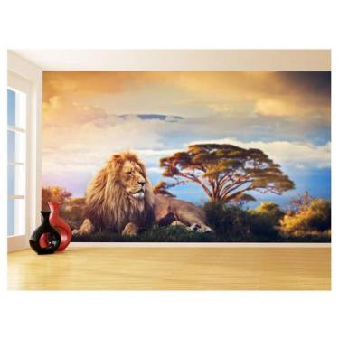 Imagem de Papel De Parede 3D Animais Leão África Safari 3,5M Anm455 - Você Decor