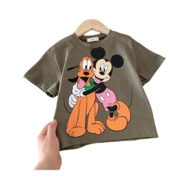 Imagem de Camiseta Infantil De Verão Com Estampa Do Mickey Mouse, Manga Curta, R
