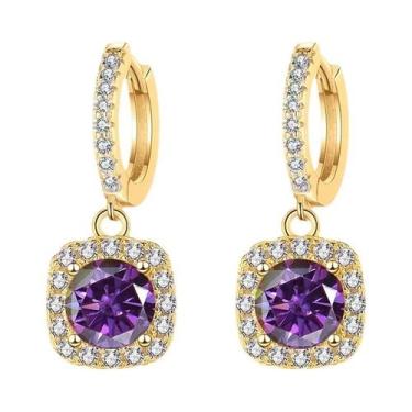 Imagem de Brincos Femininos De Moissanite 1ct VVS D, Banhados a Ouro 18K, Prata 