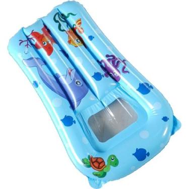 Imagem de Boia Colchão Infantil Fundo do Mar 75x50cm - Bene Casa, Azul