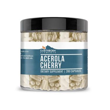 Imagem de Suplementos dietéticos Earthborn Elements Acerola Cherry 200 cápsulas-Unissex