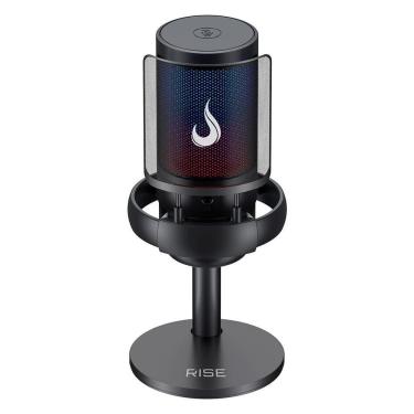 Imagem de Microfone Gamer De Mesa Rise Mode Elite 05, RGB, USB-C, Preto - RM-ME-05-B-Unissex