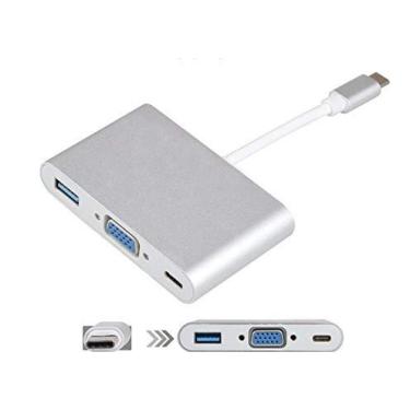 Imagem de Adaptador De Usb-c Para Vga Multiporta 3 Em 1 Vga Usb 3.1-c