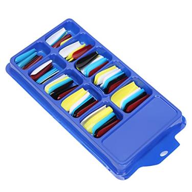 Imagem de Pontas de unhas, unhas postiças cobertura completa 6 cores para decoração para bricolage(10)