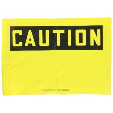 Imagem de Accuform MRBH607VS Placa de Segurança de Vinil Adesivo, Lenda "Caution (em Branco)", 17,78 cm de Comprimento x 25,4 cm de Largura x 0,01 cm de Espessura, Preto sobre Amarelo