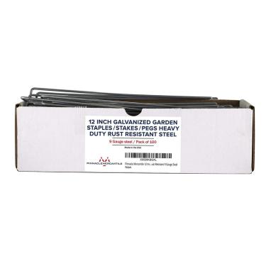 Imagem de Pinnacle Mercantile grampos de jardim galvanizados/estacas/prendedores resistentes à ferrugem e aço calibre 9