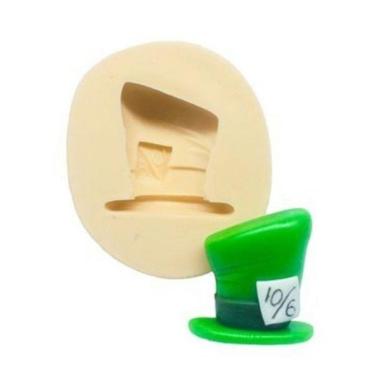 Imagem de Molde De Silicone Alice No País Das Maravilhas  Chapeleiro Maluco, Cartola