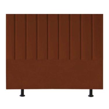 Imagem de Cabeceira De Cama King Box Estofada 195 Cm Veludo terracota