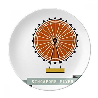 Imagem de Prato de referência Singapura Flyer Decorativo de porcelana Salver Prato de jantar
