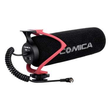 Imagem de Microfone Shotgun de Câmera comica CVM-V30 LITE para Câmera Canon Nikon Sony DSLR e Smartphone iPhone Android, Perfeito para Gravação de Entrevistas (Vermelho)