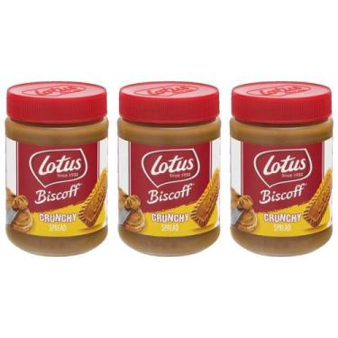 Imagem de Kit 3 Creme de Biscoito Lotus Biscoff Caramelizado Crunchy
