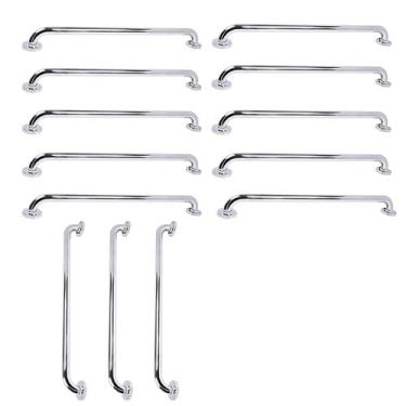 Imagem de Barra de Apoio 70cm Inox Kit 13 Unidades Idoso Deficiente Gestante Cri