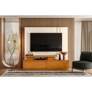 Imagem de Home Theater New Apolo para TV de até 75 polegadas - Cinamomo / off white - Madetec