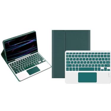 Imagem de Adequado para Tab S7 Plus teclado magnético Bluetooth de 12,4 polegadas com tampa do teclado (Toque verde escuro, Modelo sensível ao toque)