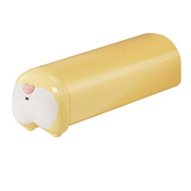 Imagem de WeiLaiKeQi Caixa organizadora de gavetas para meias e roupas íntimas, portátil, fácil de limpar, organizador de armários para cintos e calcinhas, Amarelo