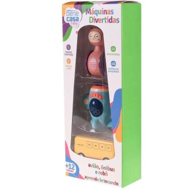 Imagem de Brinquedo Máquinas Divertidas Avião, ônibus E Robô