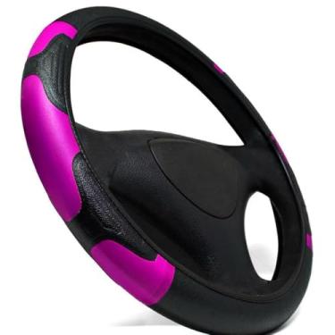 Imagem de Capa De Volante Automotivo Carro Universal Varios Modelos e cores tuning (Rosa)