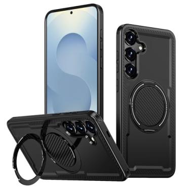 Imagem de Monwutong Capa de telefone de ajuste fino para Samsung Galaxy A56 5G, série Mecha, durável, grau militar, quatro cantos, antiqueda, e capa de proteção de lente de câmera para Samsung A56 5G, preto TQ