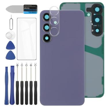 Imagem de YHX-US Substituição da capa traseira da bateria para Samsung Galaxy S24+ Plus 5G Capa traseira com 1 bandeja de cartão SIM + Kits de ferramentas de reparo (Cor: Violeta Cobalto)