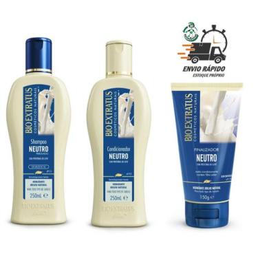 Imagem de Kit Neutro Bio Extratus Shampoo+ Condicionador +finalizador