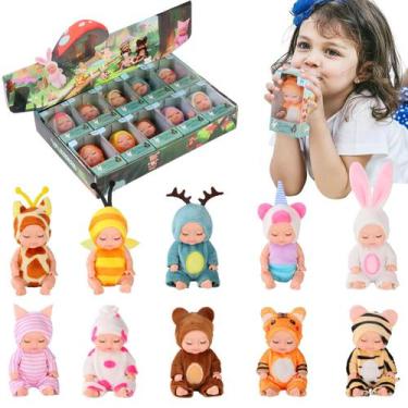 Imagem de Conjunto de bonecas Mini Reborn Vueos, 10 unidades de 11 cm com roupas
