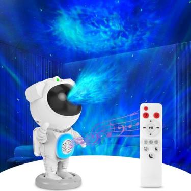 Imagem de Projetor espacial YiHuiya Astronaut com lâmpada e alto-falante Bluetoo