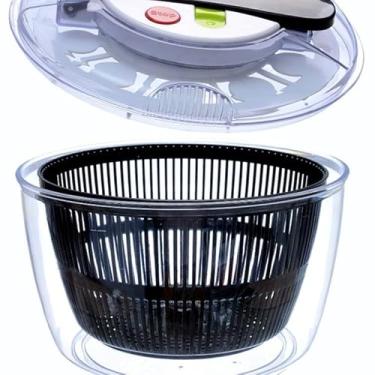 Imagem de Secador Salada Centrifuga 5L Centrifuga Fruta Grande Girador Salada Clear Utensílios Mexedores Salada Desidratador Alimentos Grande Salada Centrifuga Salada Secador Organizador Verduras Fresh