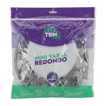 Imagem de Mini Varal Giratório Redondo com 20 Prendedores