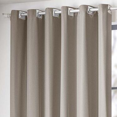 Imagem de Cortina Lunna Voil Gaze Microfibra 3,00x2,60m Sala Quarto Varão 3m - Marrom