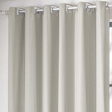 Imagem de Cortina Lunna Voil Gaze Microfibra 3,00x2,60m Sala Quarto Varão 3m - Marfim