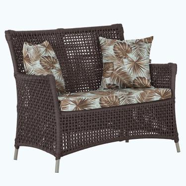 Imagem de 1 Sofá área Externa Igapó Alumínio Fendi Corda Náutica E6 Marrom