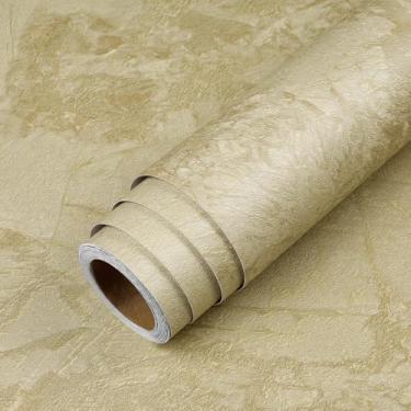 Imagem de LACHEERY Papel de contato de mármore dourado bege espesso para bancadas à prova d'água para bancadas de cozinha, papel de parede de mármore para paredes de banheiro, bancadas, capas de bancada