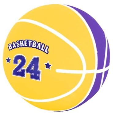Imagem de Mini Bola de Basquete Basketball Saltitante com Números e Cores Variadas Bolinha Antiestresse Descompressão Decorativa Pets