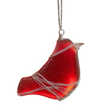 Imagem de Ornamentos de pássaros de vidro marinho, decorações de árvore com designs de beija-flor, etc., ornamentos de Natal para decoração de casa, ornamento de vidro do mar para amantes da praia e da natureza