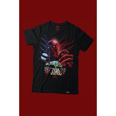 Imagem de Camiseta Stranger Things Vecna e Hawkins - Piticas, P, Preto, Unissex
