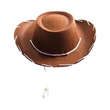 Imagem de Chapéu De Cowboy Infantil Com Aba Larga Para Halloween, Carnaval E Cos