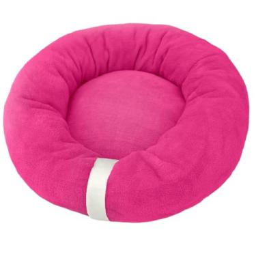 Imagem de Cama Gato e Cachorro Ninho Médio Nuvem Soft Macio Caminha Pet Lavável Donut Fundo Impermeável(Pink)